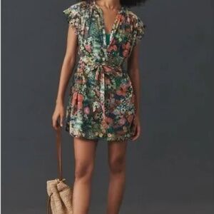 MOTHER The Slow Ride Mini Shirt Dress (Pretty As A Picture)